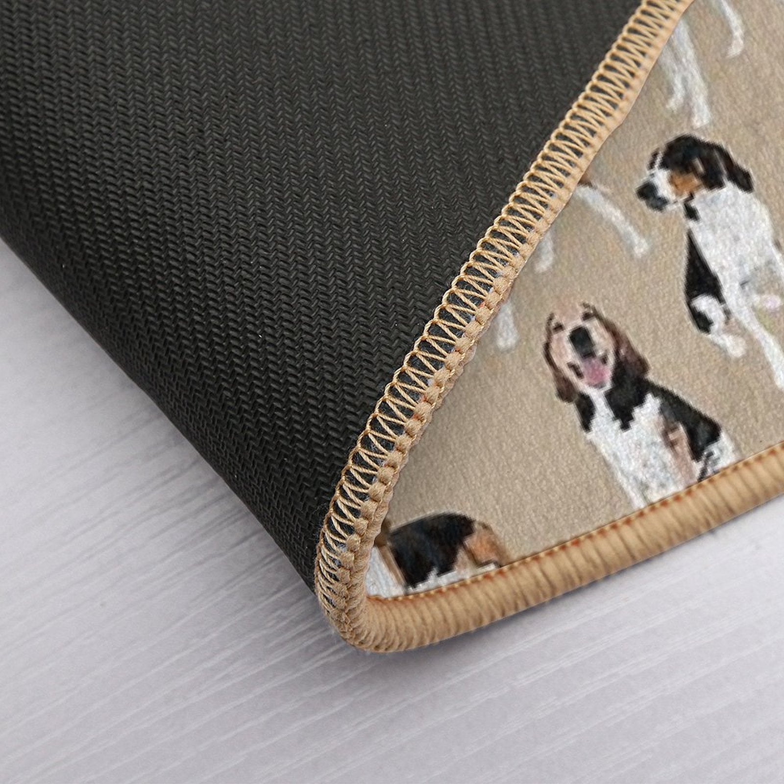 Treeing Walker Coonhound on Tan  Multi-Purpose Bath Mat