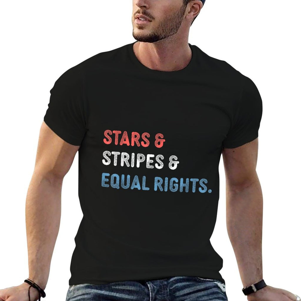 Stars Stripes And Equal Rights 4th Of July Womens Rights  Odor-resistant T-Shirt