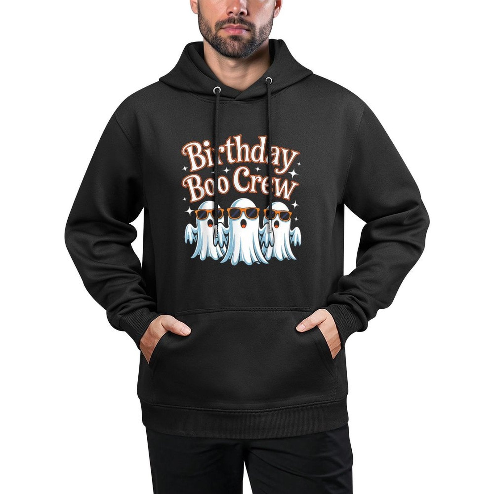 Birthday Boo Crew Matching Halloween Birthday Party Ghosts Layering Staple Hoodie