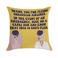 Trixie And Katya Christian Airlines Soft Luxury Feel Throw Pillow