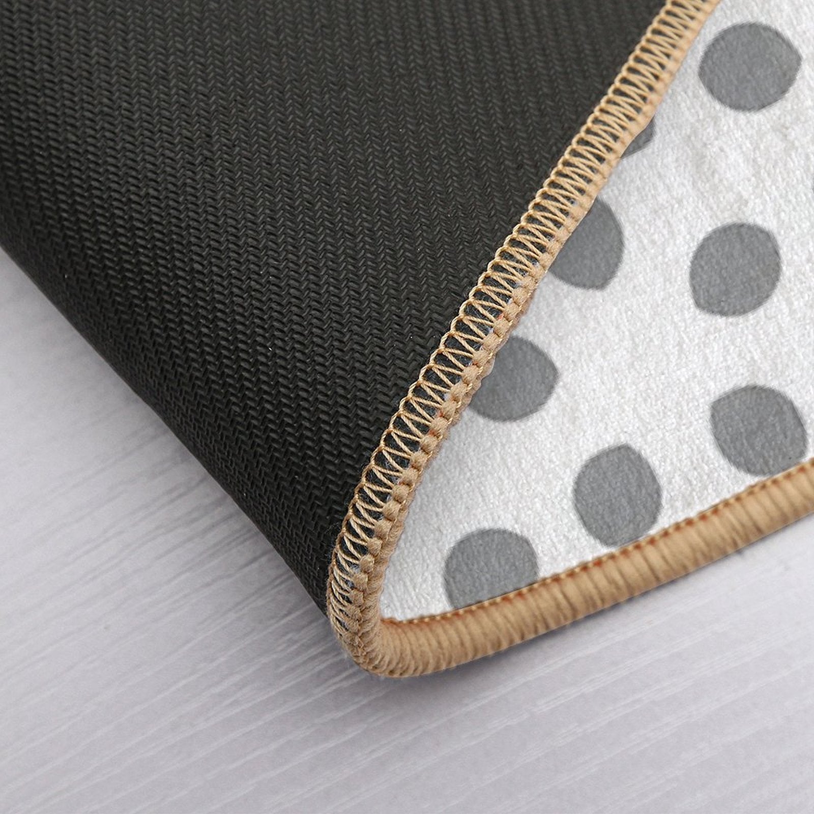 Gray And White Minimal Shape Ornamental Pattern 2022 Trending Color - Hue - Shade - Colour Pantone Ultimate Gray 17-5104  Stain-Proof Bath Mat