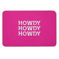HOWDY Pink  Fade-Resistant Bath Mat