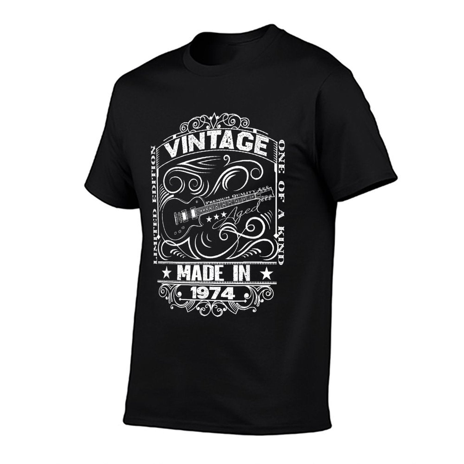 1974 Vintage Guitar Birthday Decorations 50th Birthday  Tagless Design T-Shirt