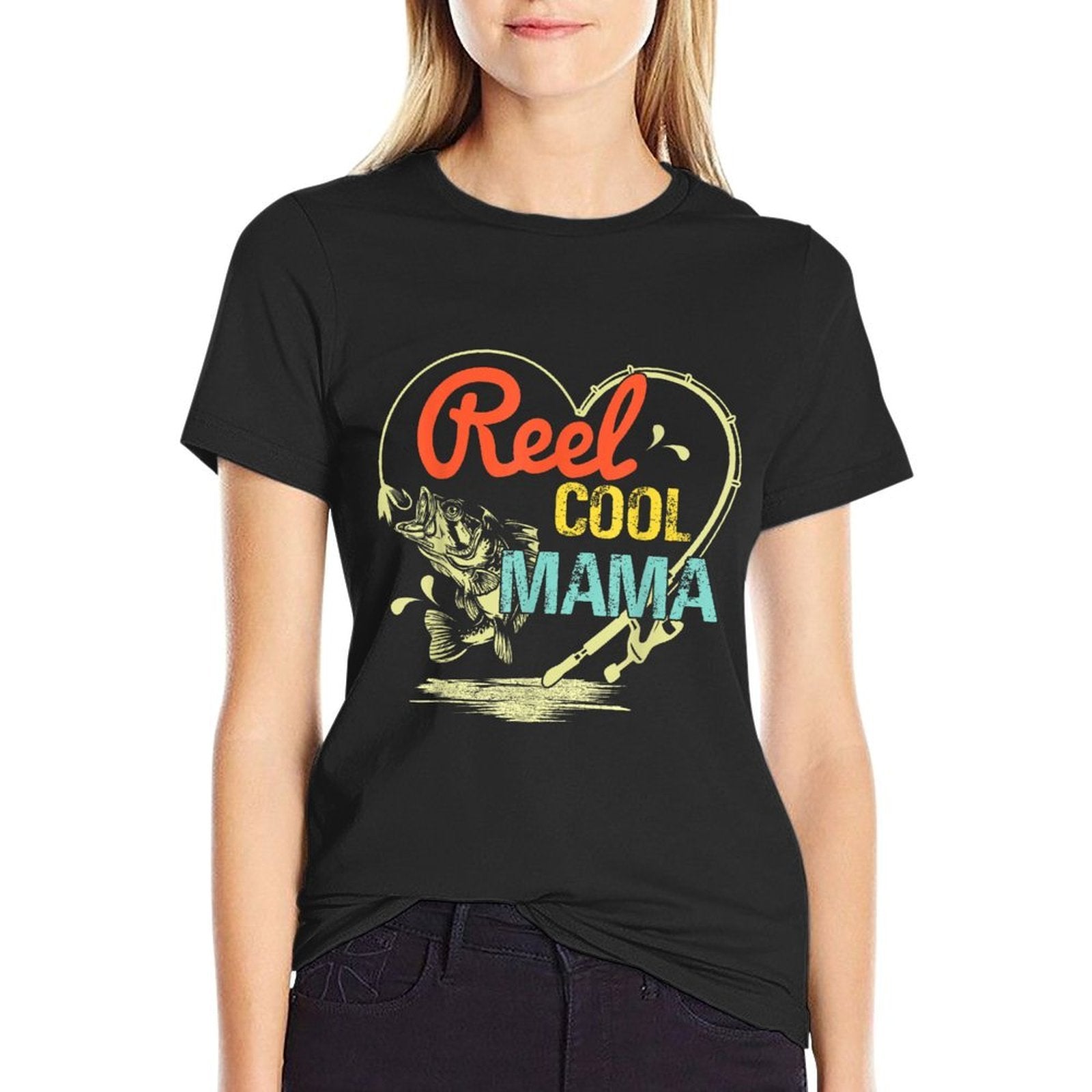 Reel Cool Mama Fishing Mothers Day For Womens  Durable T-Shirt