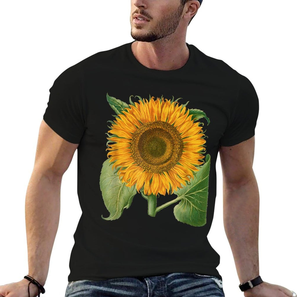 Vintage Giant Sunflower, Summer Garden Flower  Soft T-Shirt