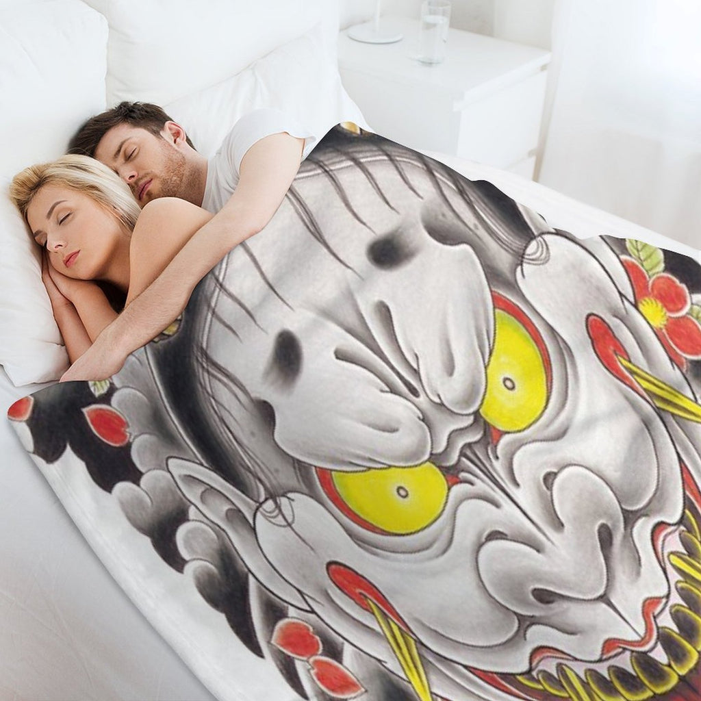Goro Majima Hanya Tattoo Large Version Travel-friendly Throw Blanket