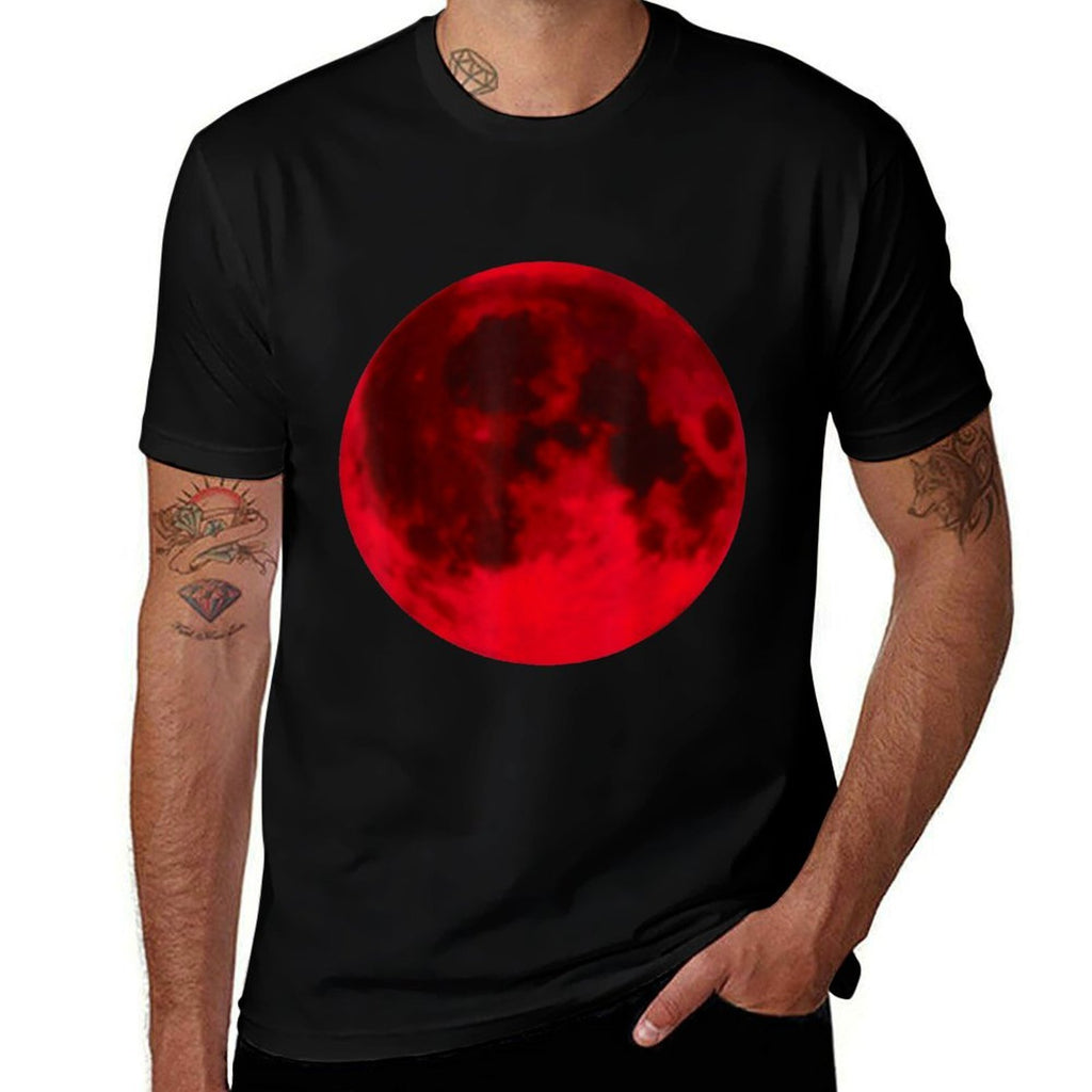 Full Moon Full Blood Red Moon  Trendy Pattern T-Shirt