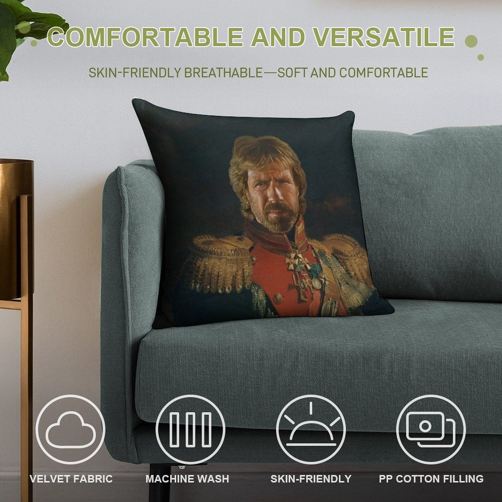 Chuck Norris - Replaceface Soft Easy Maintenance Throw Pillow