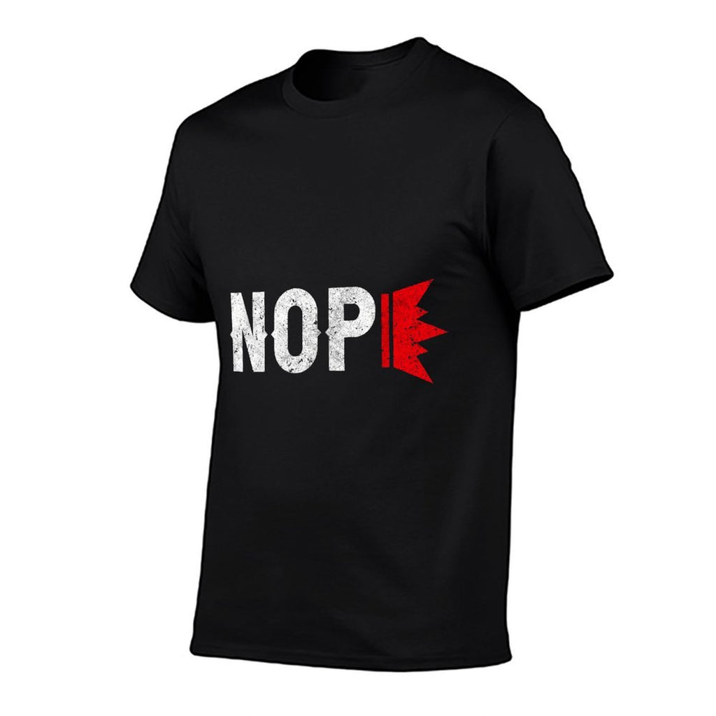 No Kings Nope Protest Sign Horizontal  Rolled Sleeves T-Shirt