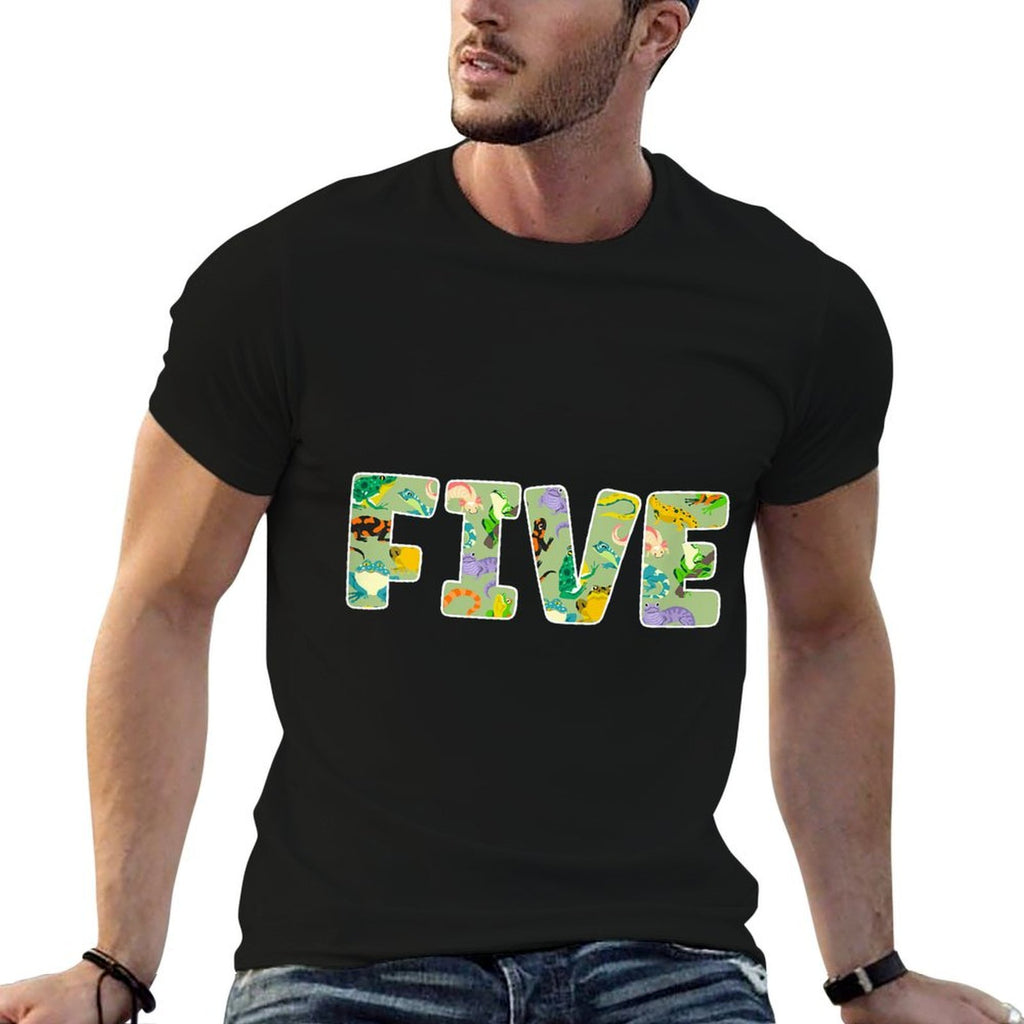 Kids 5th Reptile Birthday Party Five Year Old Snake Birthday  Classic T-Shirt