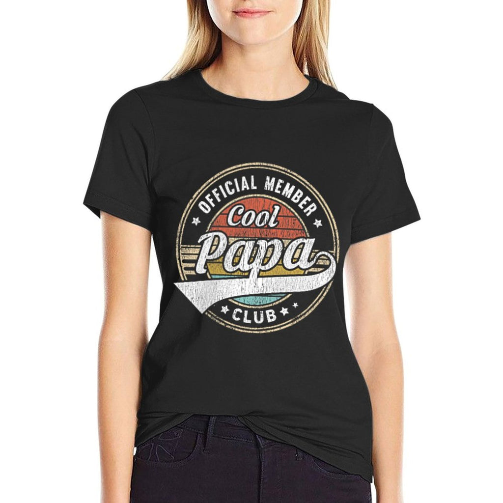 Official Member Cool Papa Club Funny Fathers Day  Easy-care T-Shirt