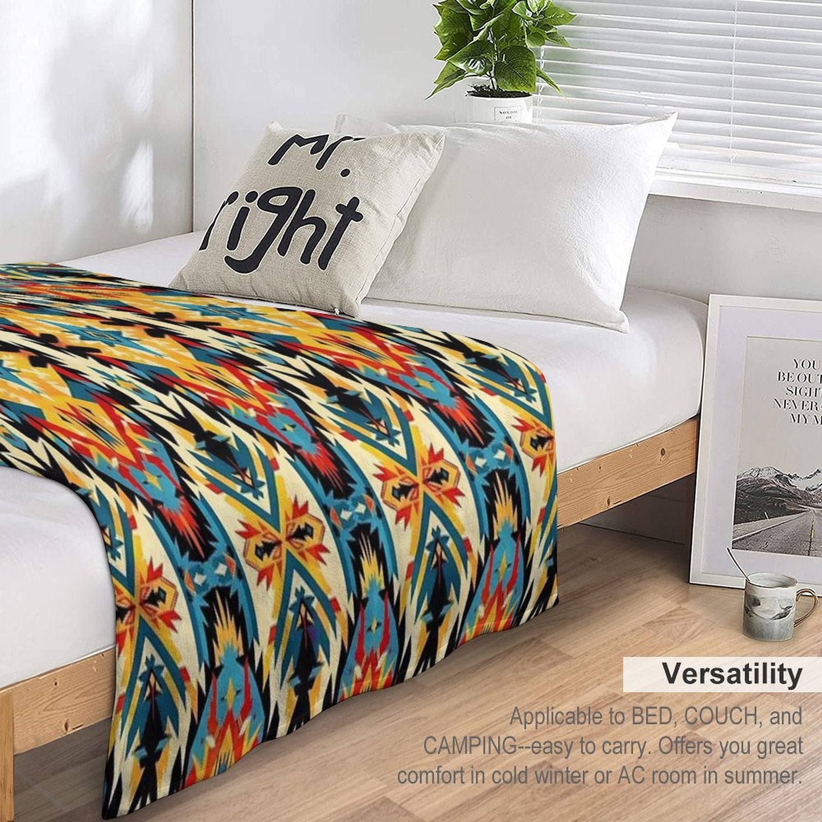 Choctaw Nation Pattern Easy Care Throw Blanket
