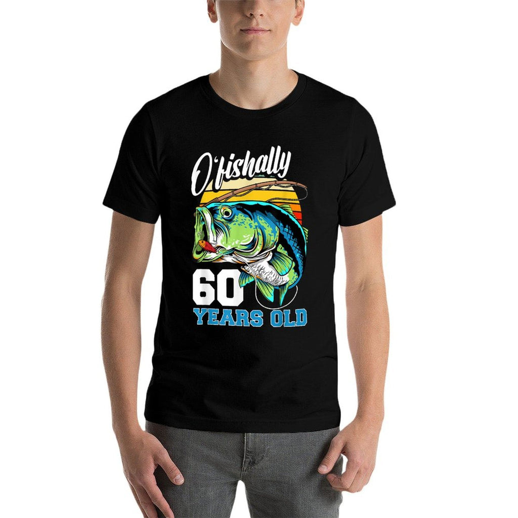 Ofishally 60 Years Old Fisherman 60th Birthday Fishing  Moisture-wicking T-Shirt