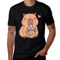 Cute Capybara Kawaii Anime Drinking Bubble Tea Lover Girls  Moisture-wicking T-Shirt