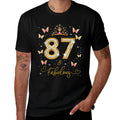 87 And Fabulous, 87 Years Old Women, 87th Birthday Queen  Summer-ready Fabric T-Shirt