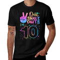 Peace Out Single Digits I'm 10 Year Old 10 Birthday Girl  Moisture-wicking T-Shirt