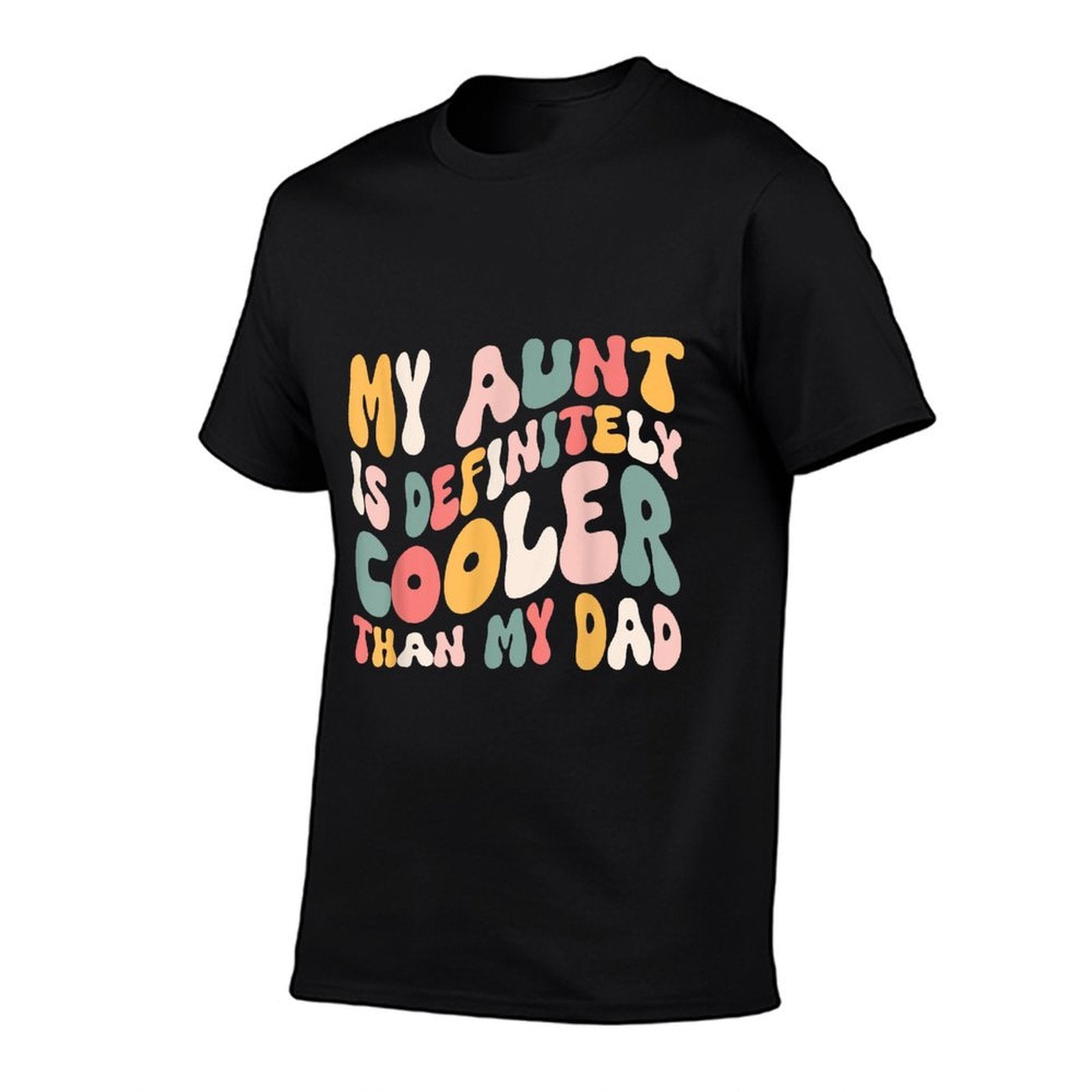 Girl My Aunt Is Cooler Than My Dad Niece  Ribbed Collar T-Shirt