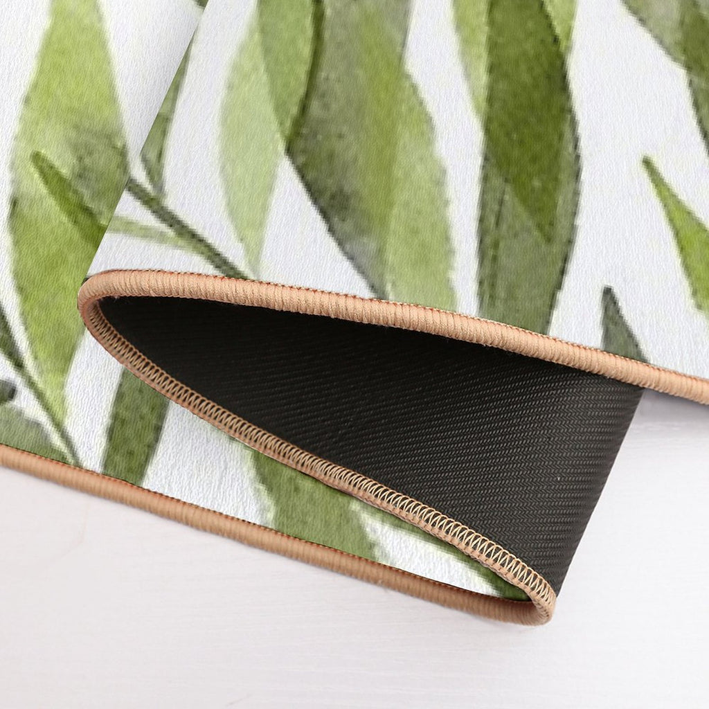 Delicate Eucalyptus Leaves  Rapid-Drying Bath Mat
