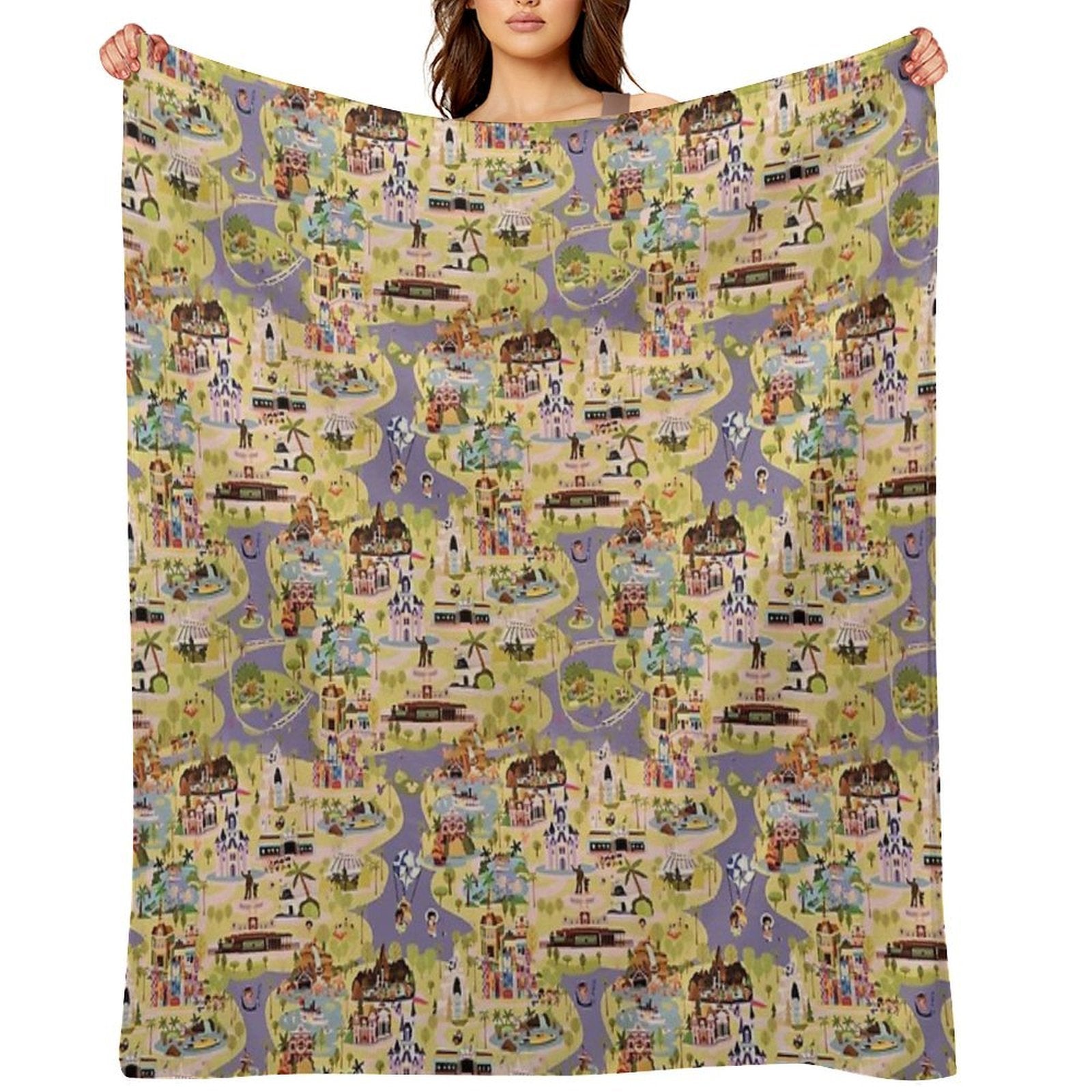A Walk in The Park Plush Throw Blanket