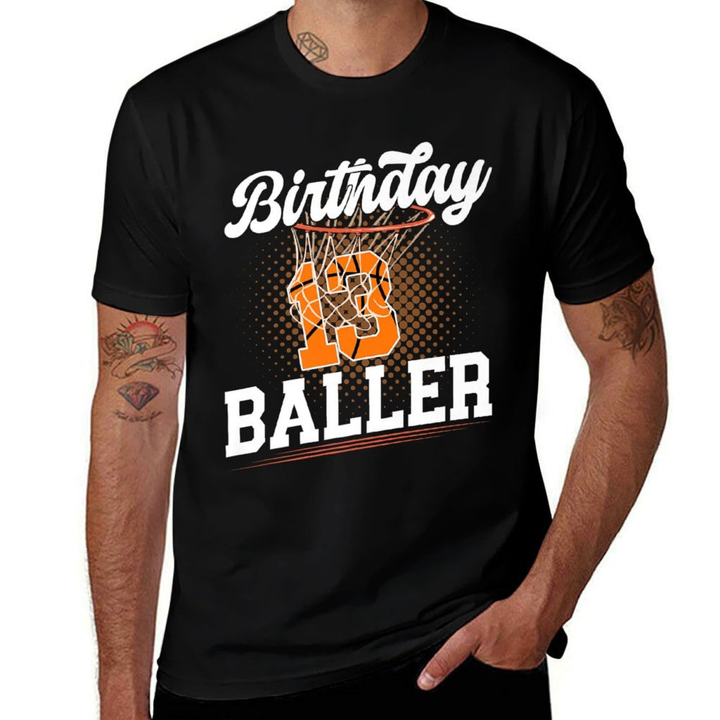 13th Basketball Birthday Thirteen Year Old Basketball Player Premium  Vintage-inspired T-Shirt