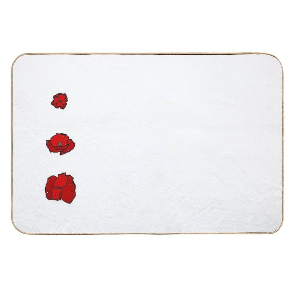 Poppies, Poppies, Poppies!  Absorbent Bath Mat