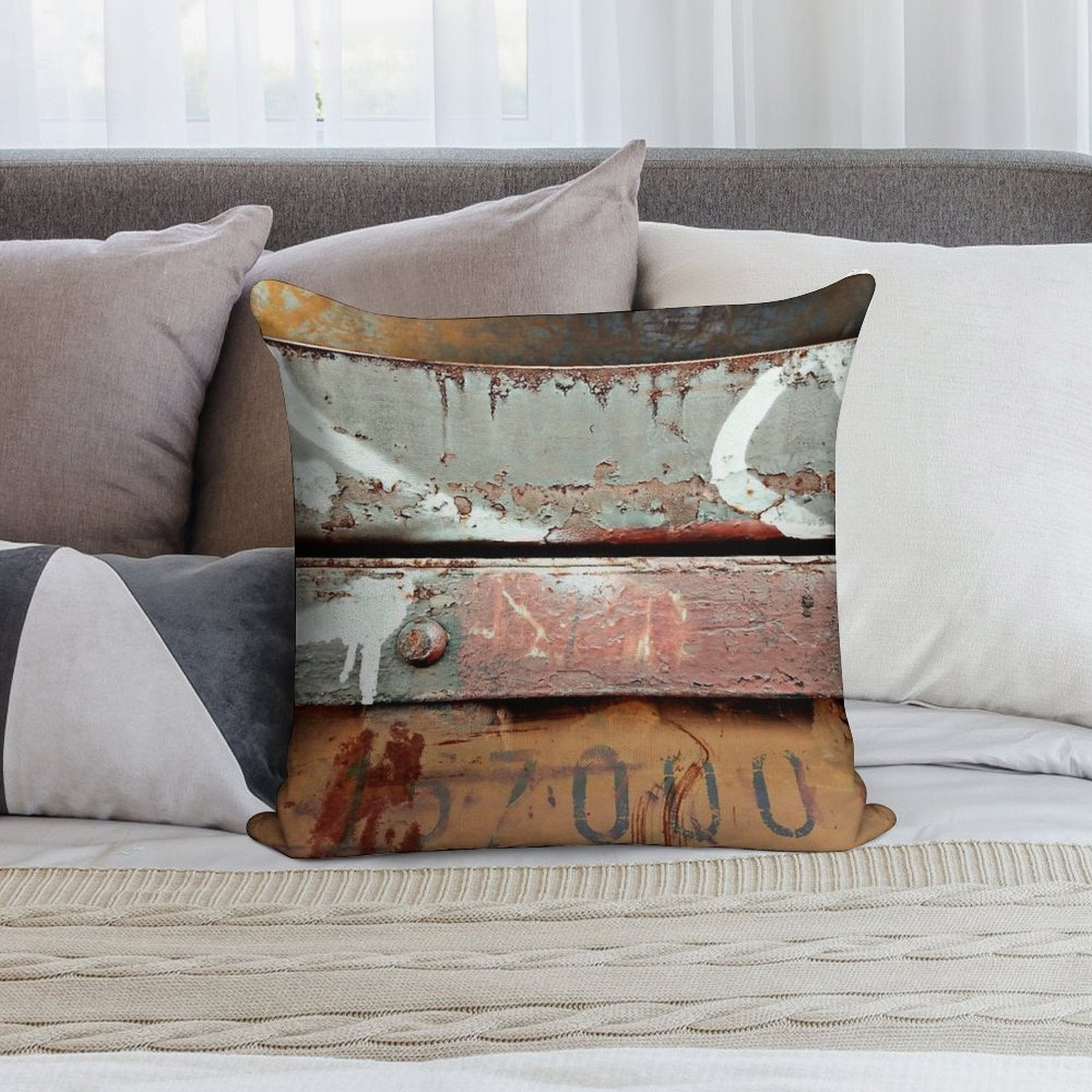 Industrial Grunge Soft Bedroom Essential Throw Pillow
