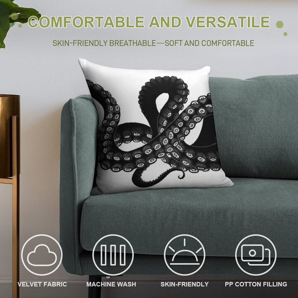 Get Kraken Soft Ultra-Soft Texture Throw Pillow