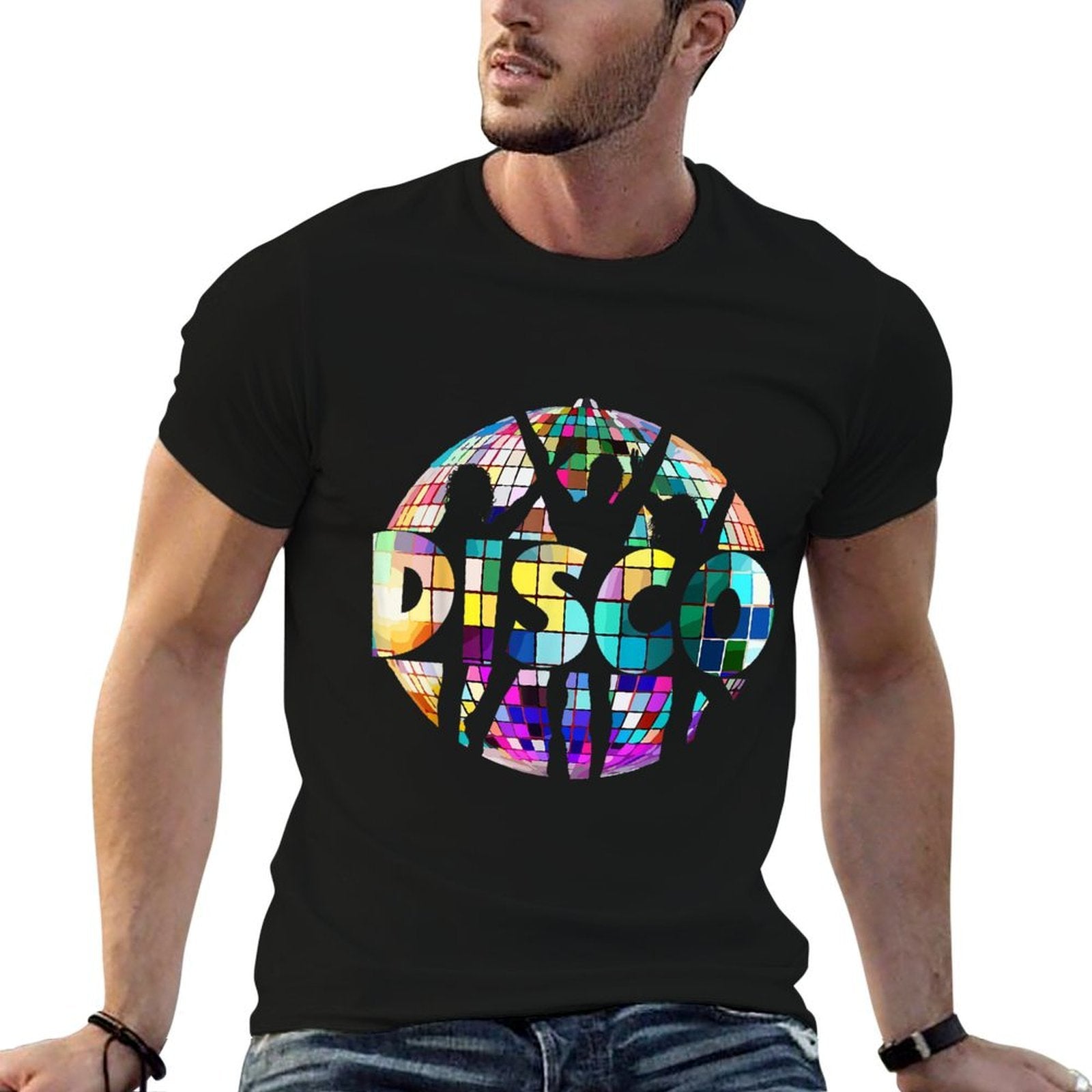 Disco Funny 70s Vintage Theme Dancing 70's Women  Heathered Texture T-Shirt