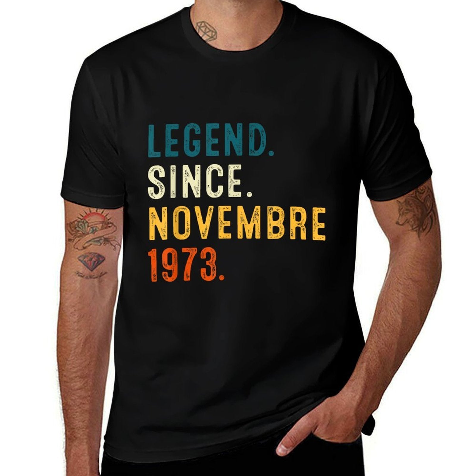 Funny 50 Years Old November 1973 Vintage Retro 50th Birthday  Polyester Blend T-Shirt