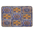 Mix Yellow Mexican Folk Art Authentic Talavera Tile Hand Painted Interior Decoration  Eco-Friendly Bath Mat
