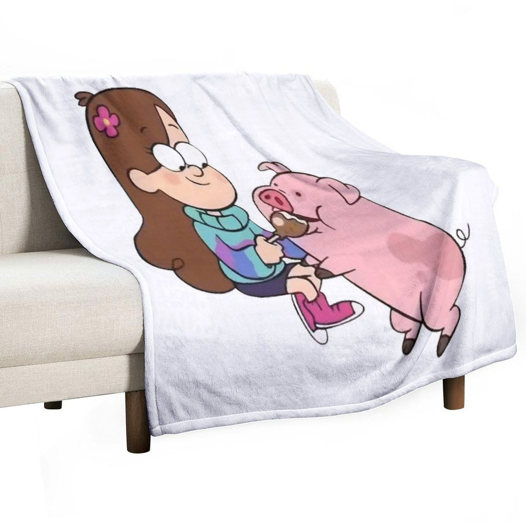 Mabel & Waddles, Gravity Falls Premium Throw Blanket