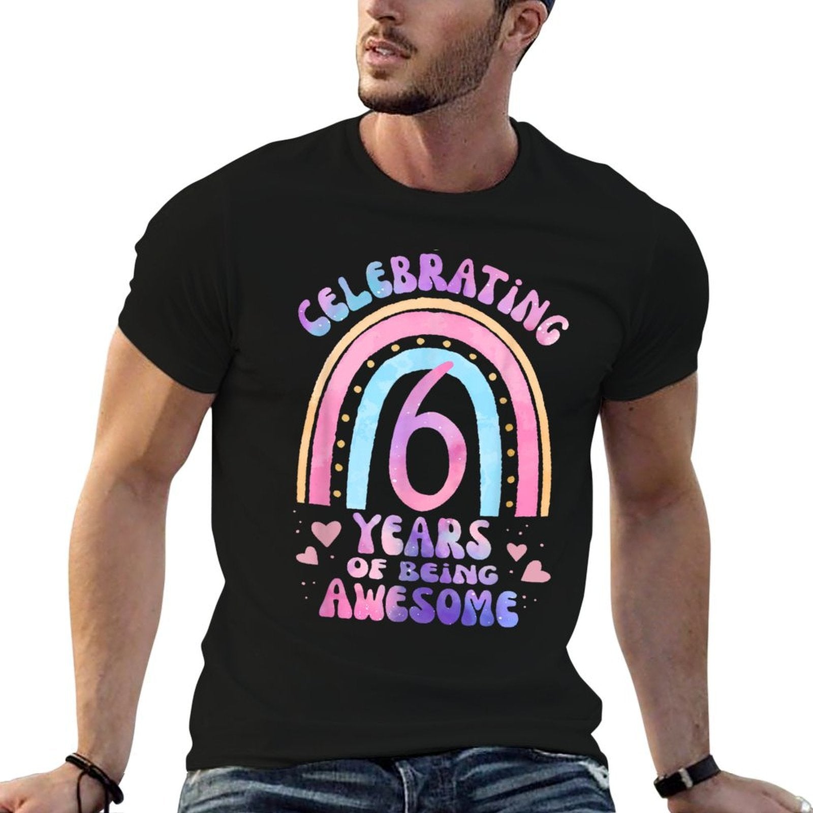 6th Birthday Girl Tie Dye 6 Years Of Being Awesome Bday  Affordable Price T-Shirt