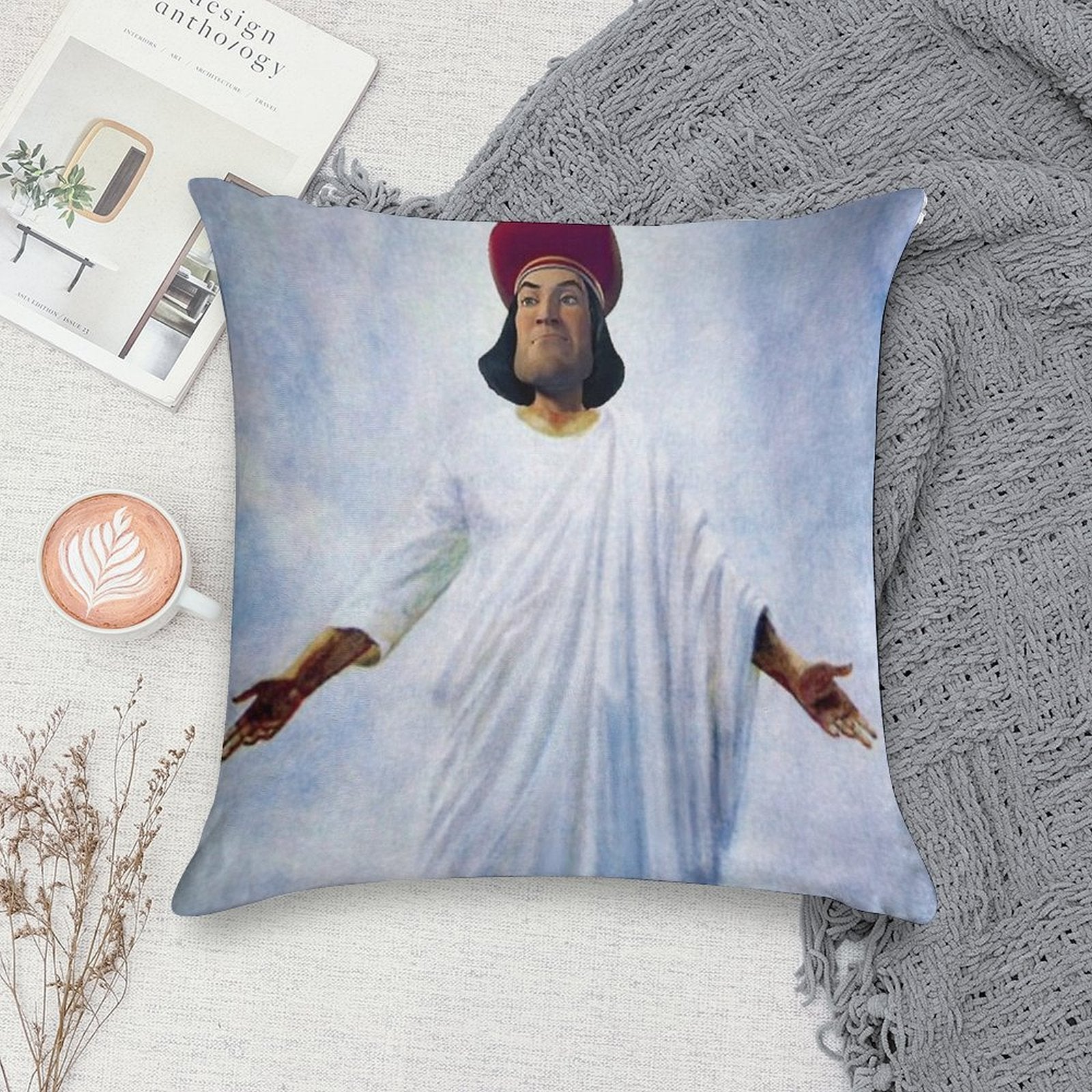 Lord Farquaad As God Soft Gift Ready Throw Pillow