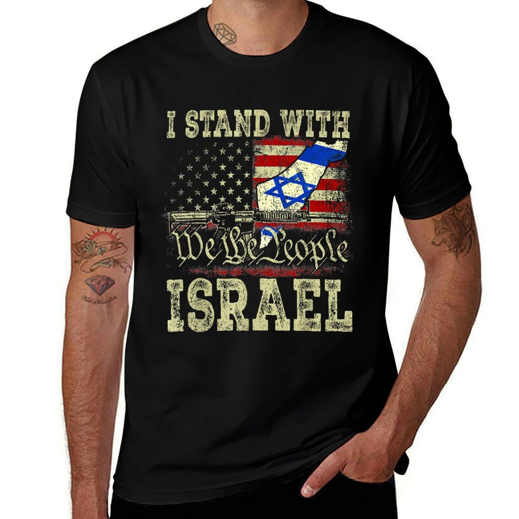 I Stand with Israel I Stand for Peace Israeli  Wrinkle-resistant T-Shirt