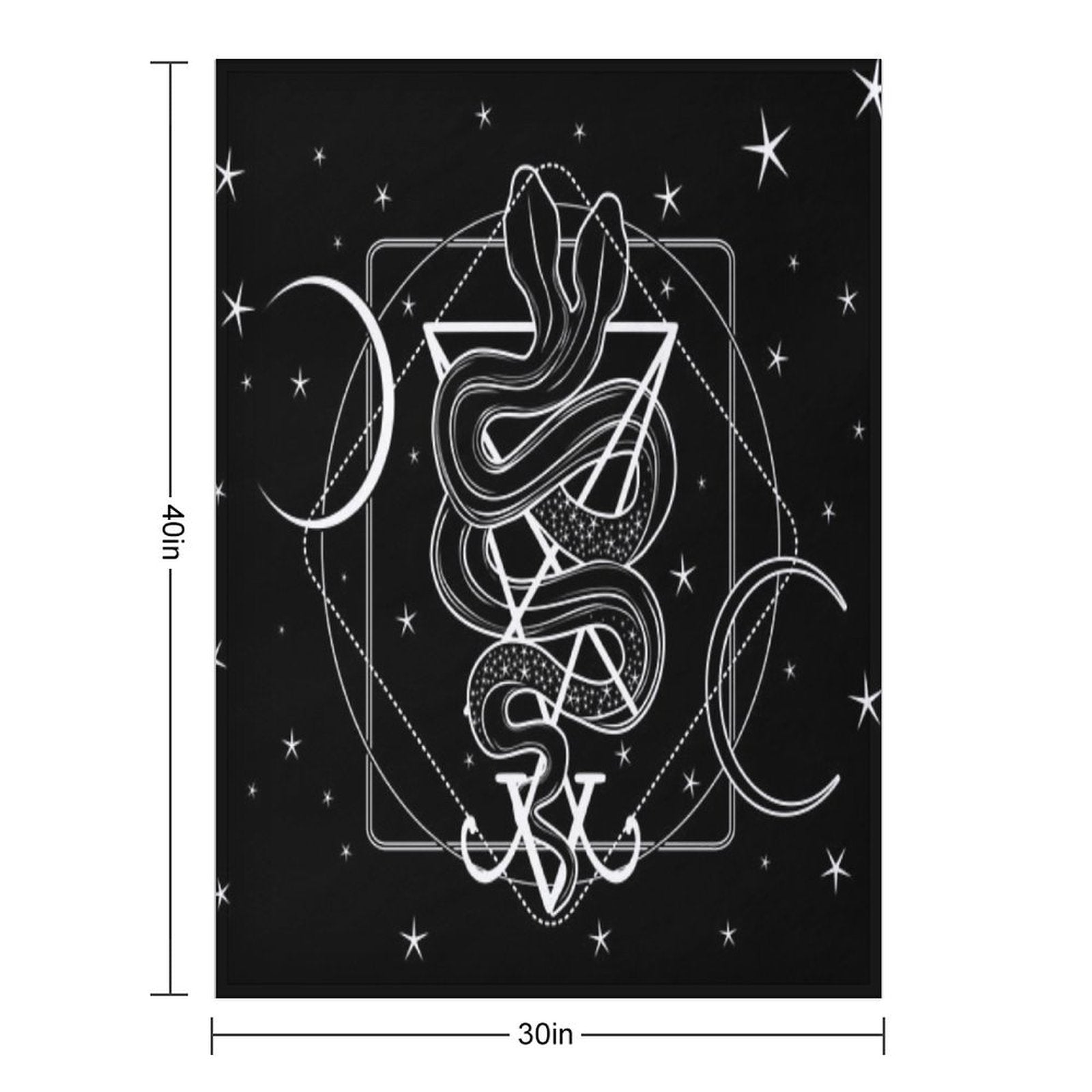 Two-headed Snake And The Sigil of Lucifer Multi-functional Throw Blanket