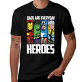Marvel Avengers Fathers Day Everyday Heroes Graphic  Summer-ready Fabric T-Shirt