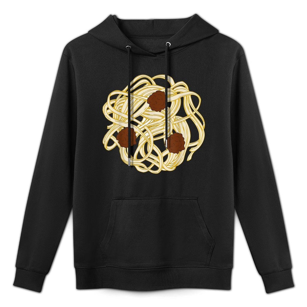 Funny Halloween Costume Food Spaghetti Meatballs Simple Safe Cotton-Polyester Blend Hoodie