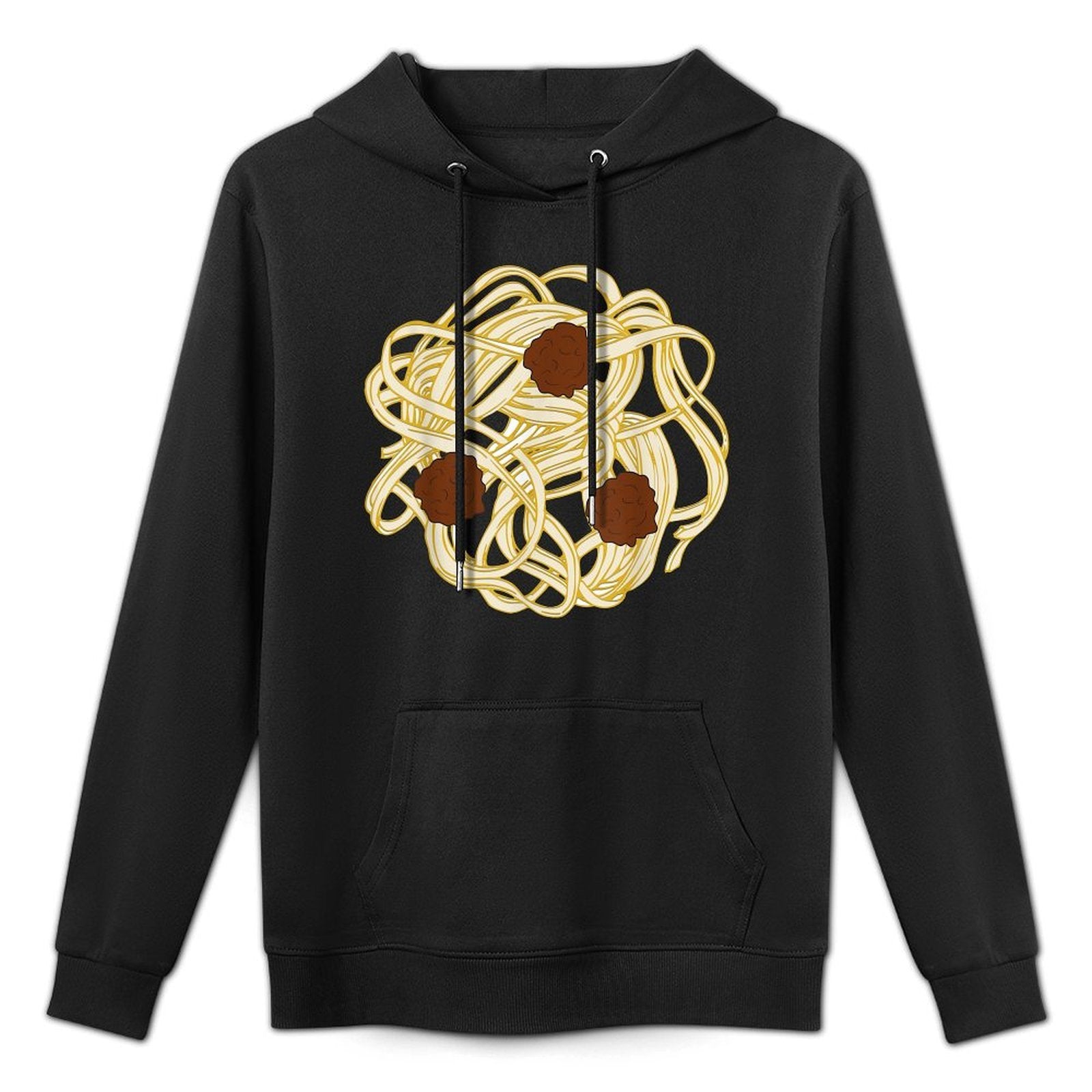 Funny Halloween Costume Food Spaghetti Meatballs Simple Safe Cotton-Polyester Blend Hoodie
