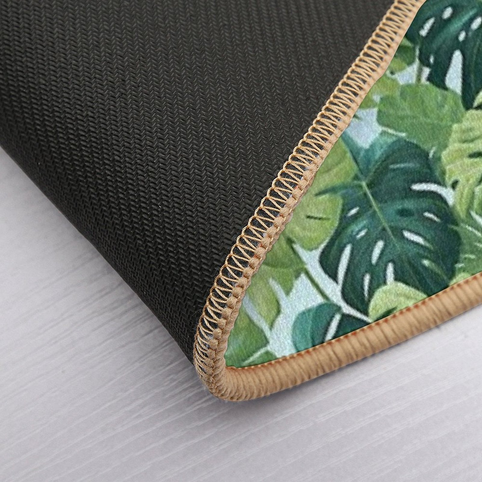 Seamlees Monstera  Nature's Bounty  Easy Maintenance Bath Mat