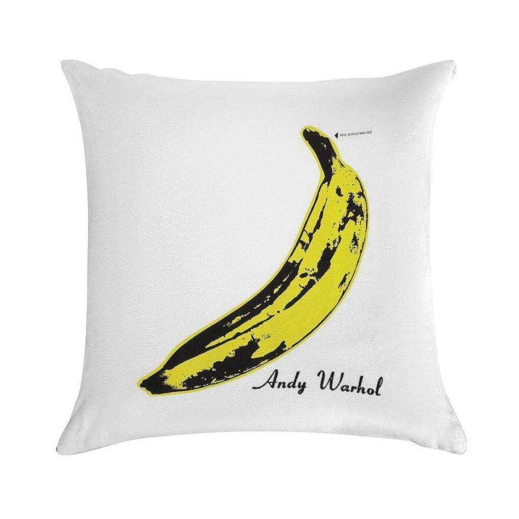 Andy Warhol Banana Velvet Underground Peel Slowly And See Soft Hidden Zipper Throw Pillow