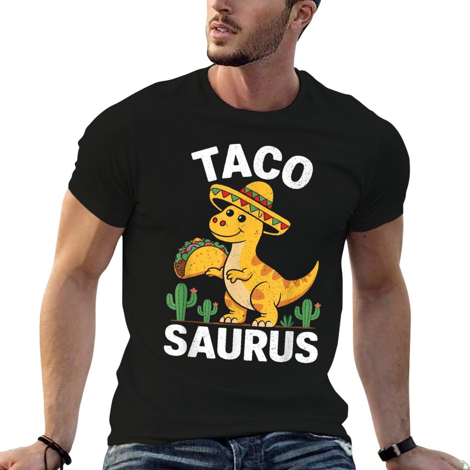 Funny Taco Saurus Rex Cinco De Mayo Dino Loves Tacos  Classic T-Shirt