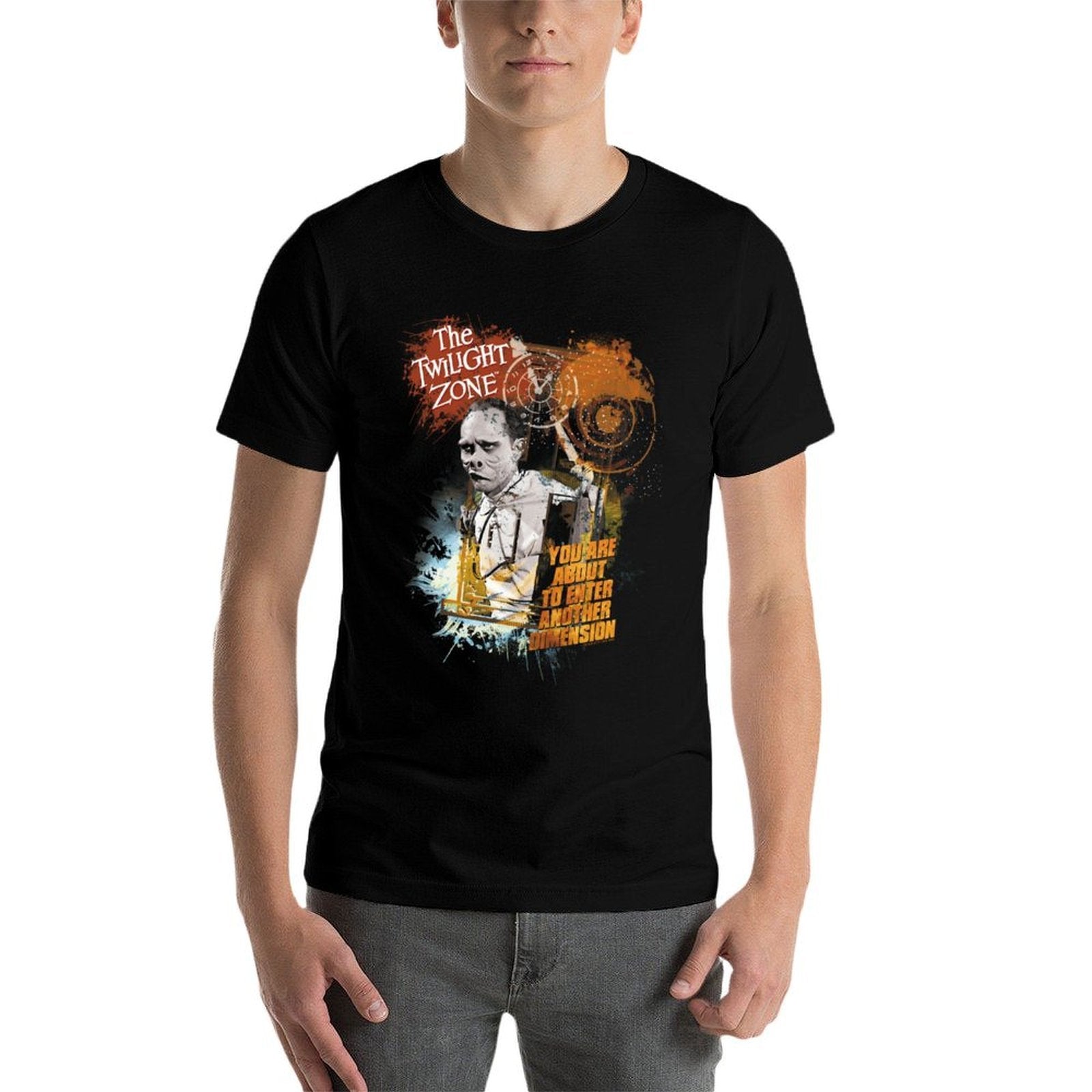 Twilight Zone Enter At Own Risk  Rolled Sleeves T-Shirt