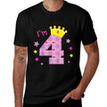 Kids I'm 4 Birthday Four Year Old Gift for Girls Comfortable T-Shirt