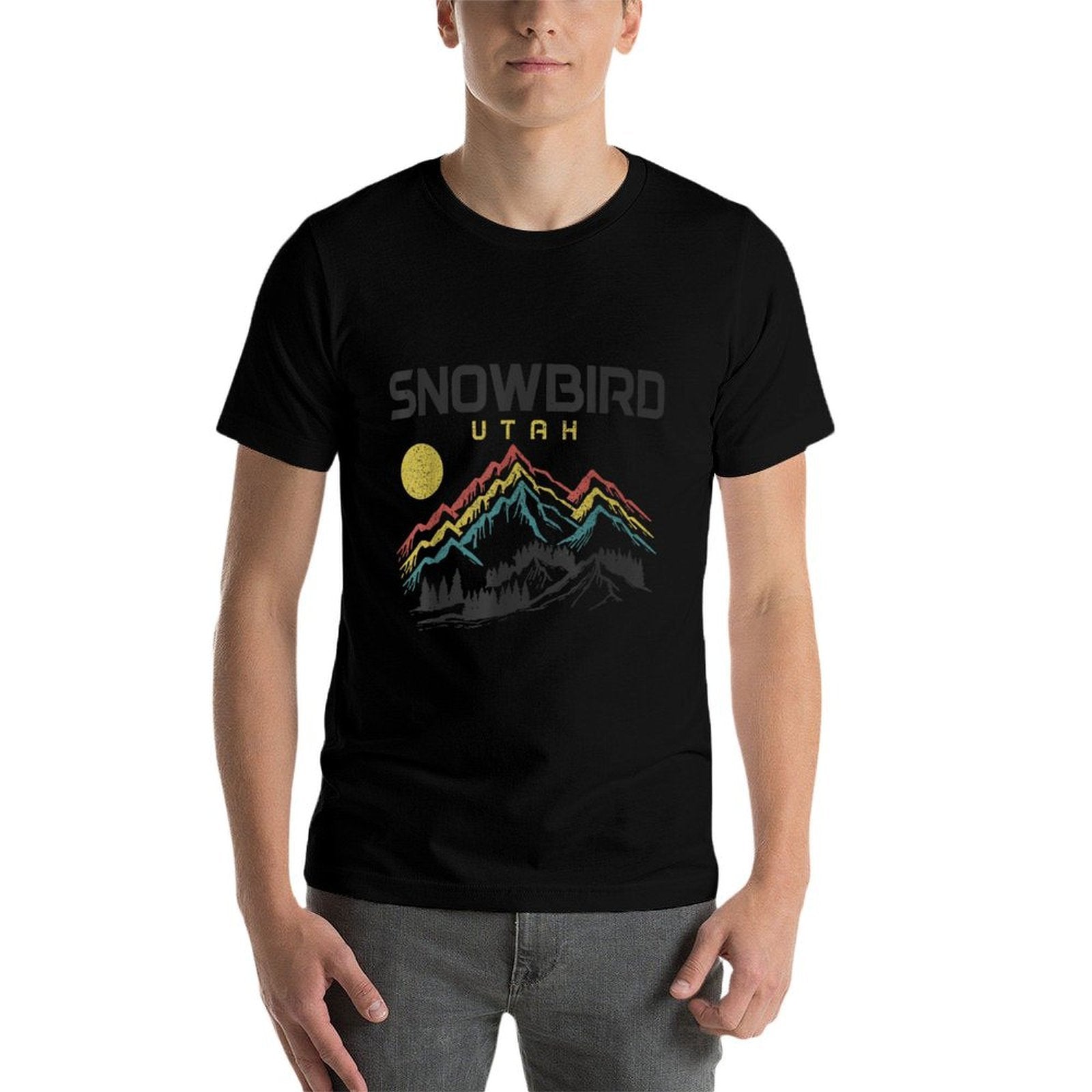 Snowbird Utah Ski Winter Sports Skiing Skier  Polyester Blend T-Shirt