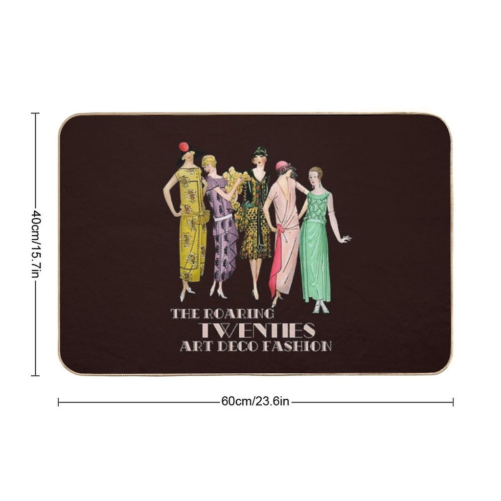 The Roaring 20s Art Deco Fashion  Anti-Trip Bath Mat