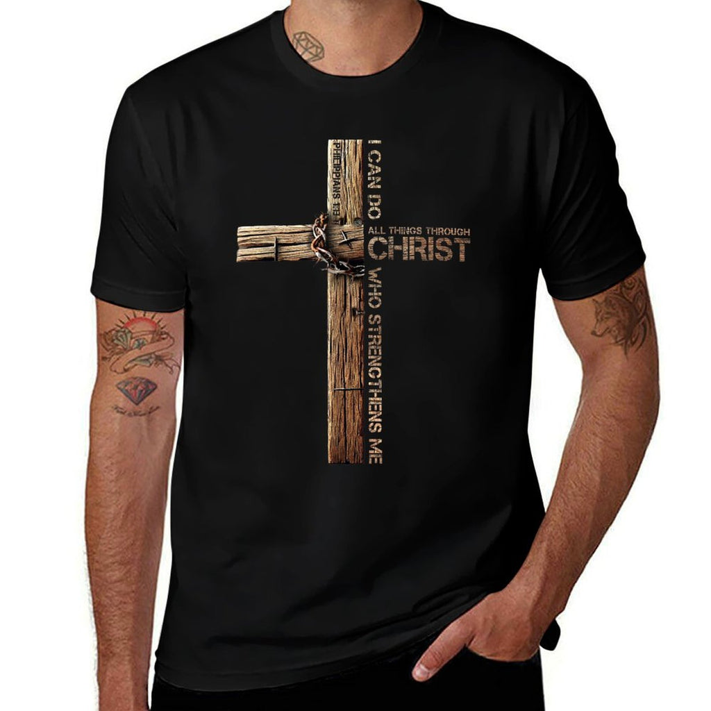 I Can Do All Things Through Christ, Cross Jesus Christian  Relaxed-fit T-Shirt