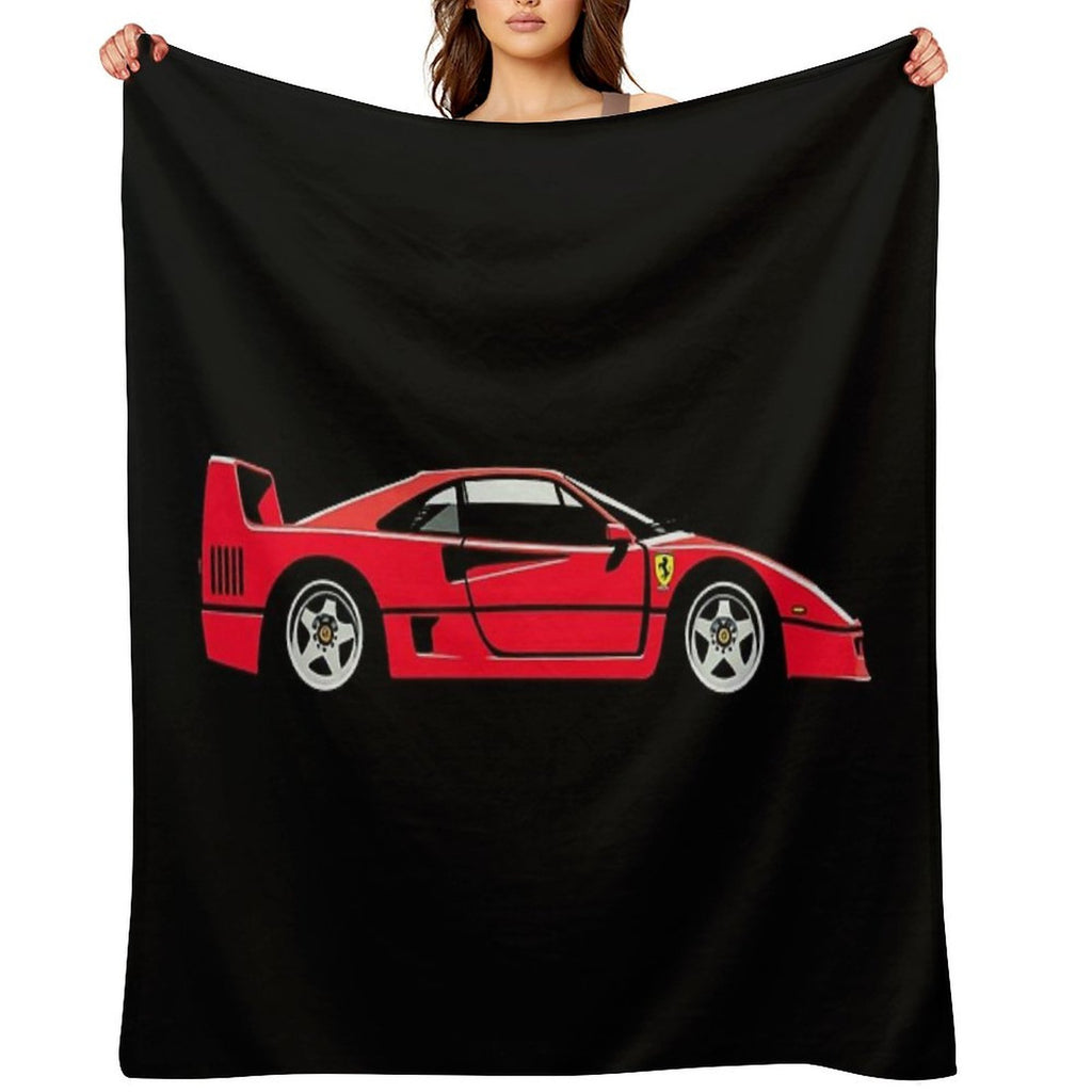 Red F40 Wrinkle-free Throw Blanket