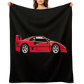 Red F40 Wrinkle-free Throw Blanket
