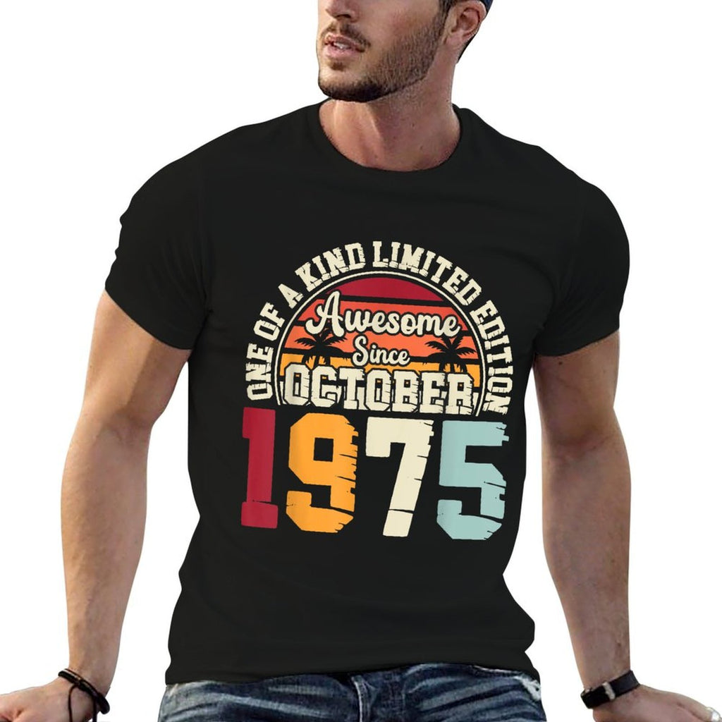 Funny 50 Years Old Vintage October 1975 50th Birthday Party  Quick-drying T-Shirt