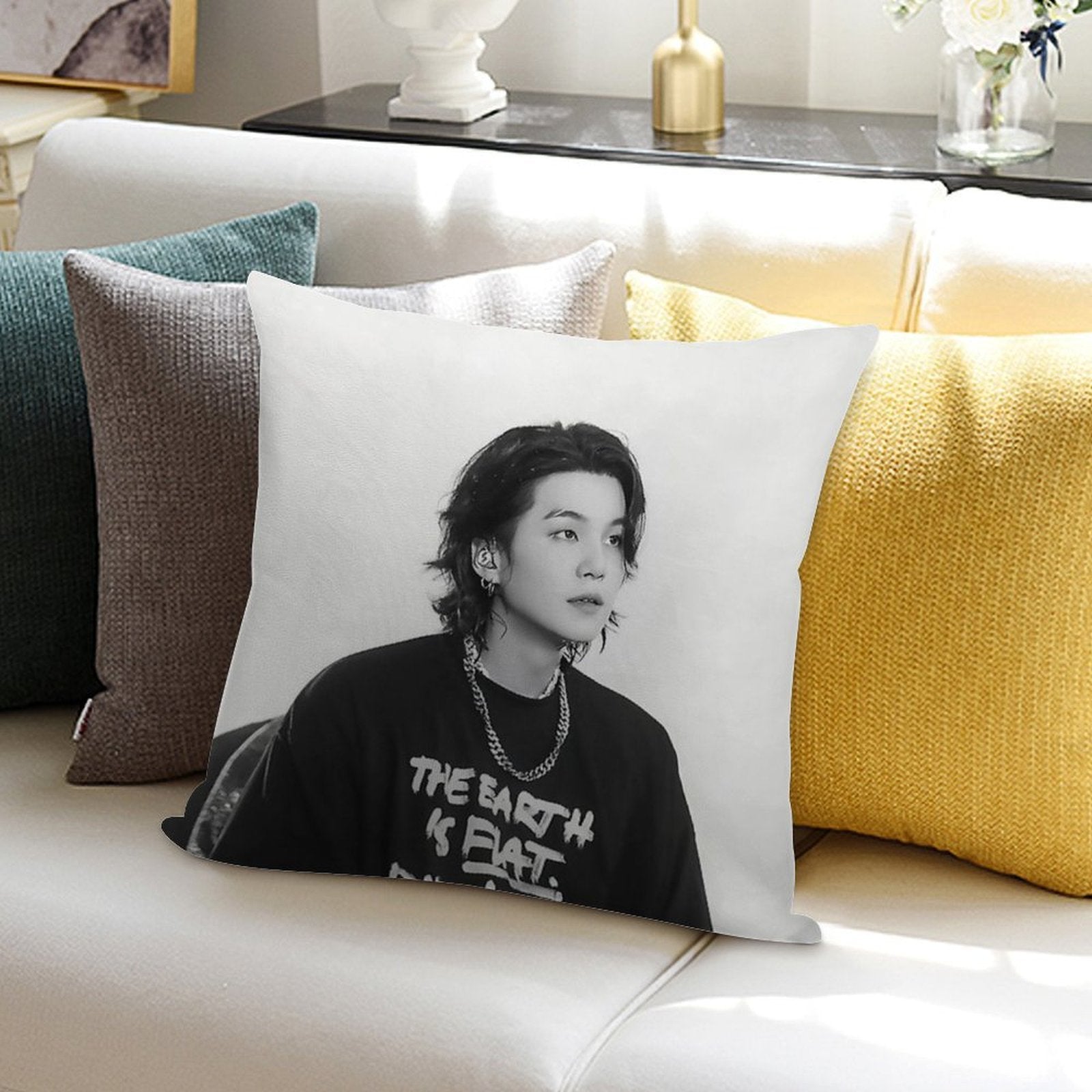 Yoongi Concert Soft Skin-Friendly Throw Pillow